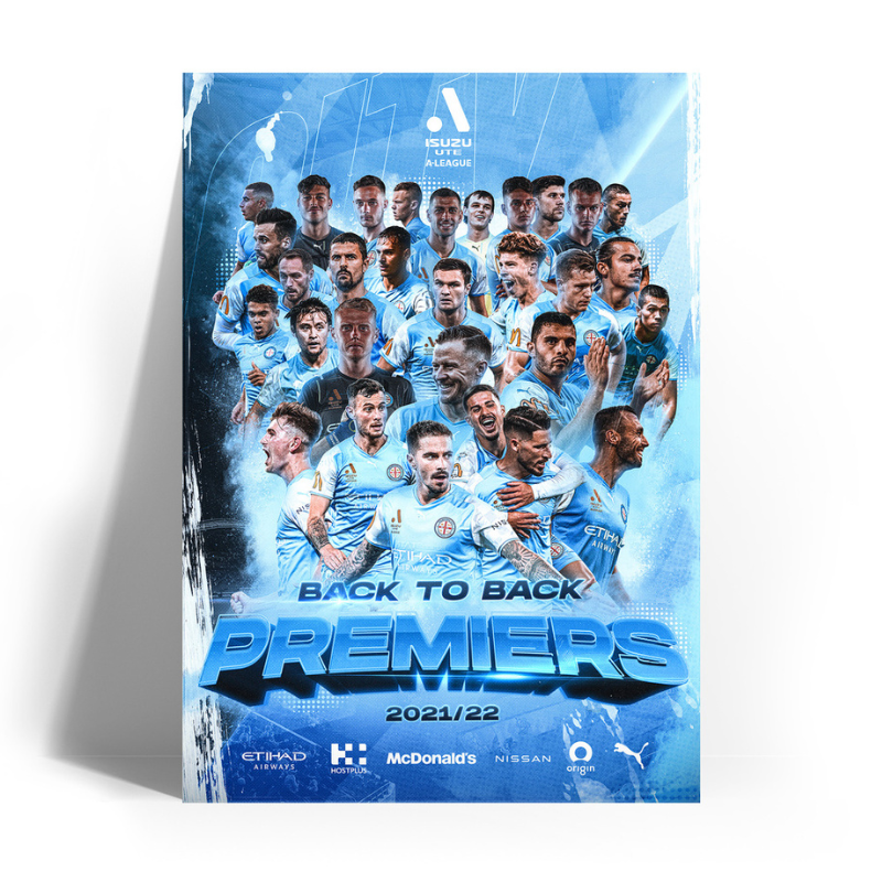 Melbourne City 21/22 ALM Premiers A1 Poster