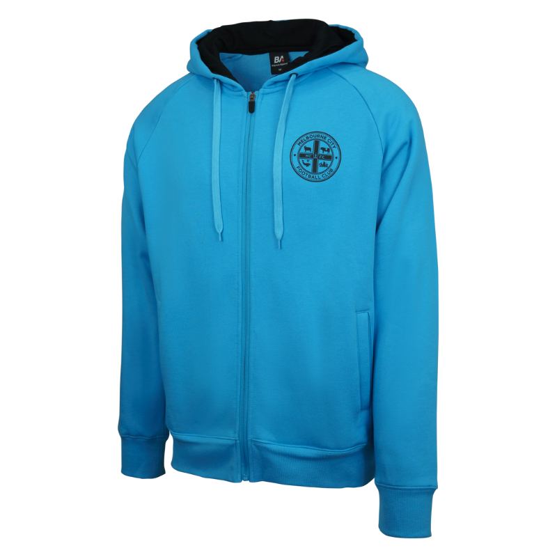 Melbourne City Essentials Blue Zip Hoodie - Men's