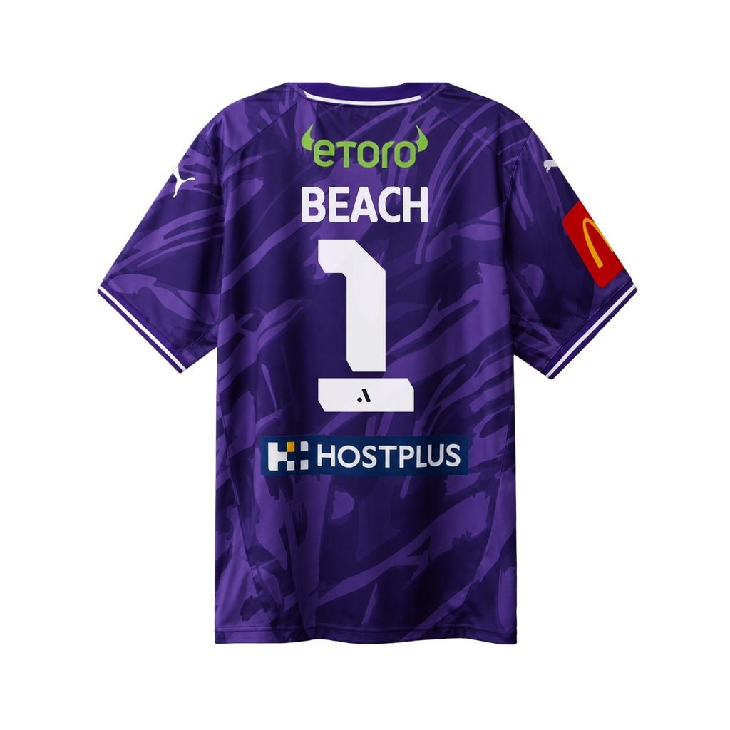 Melbourne City FC 25/26 Authentic Goalkeeper Jersey Team Violet - Men’s Fit with BEACH 1 Printing