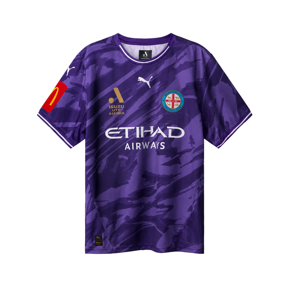 Melbourne City FC 25/26 Authentic Goalkeeper Jersey Team Violet - Men’s Fit with BEACH 1 Printing