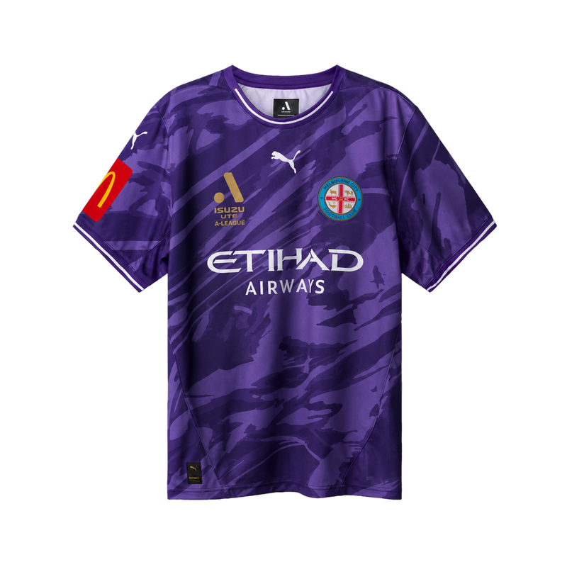 Melbourne City FC 25/26 Authentic Goalkeeper Jersey Team Violet - Men’s Fit with BEACH 1 Printing