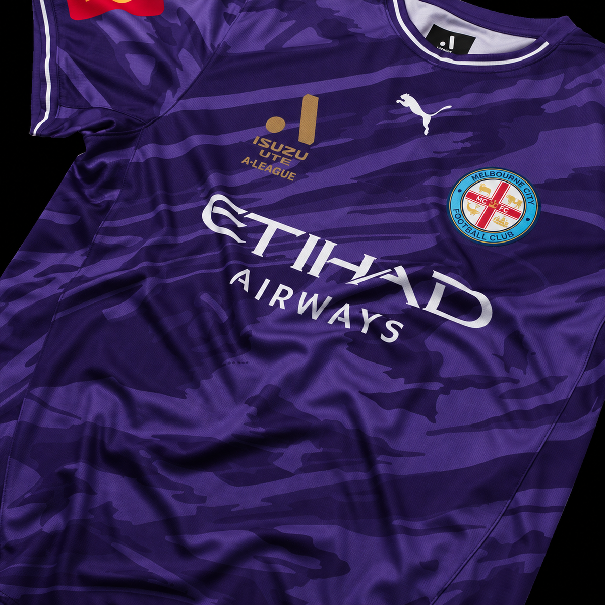 Melbourne City FC 25/26 Authentic Goalkeeper Jersey Team Violet - Men’s Fit with BEACH 1 Printing