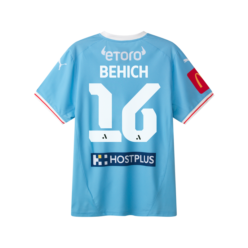 Melbourne City FC 25/26 Authentic Home Jersey - Men’s Fit with BEHICH 16 Printing