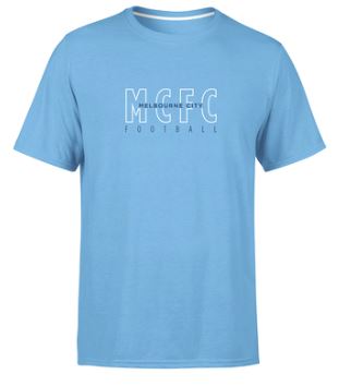 Tonal Overtype Blue Tee
