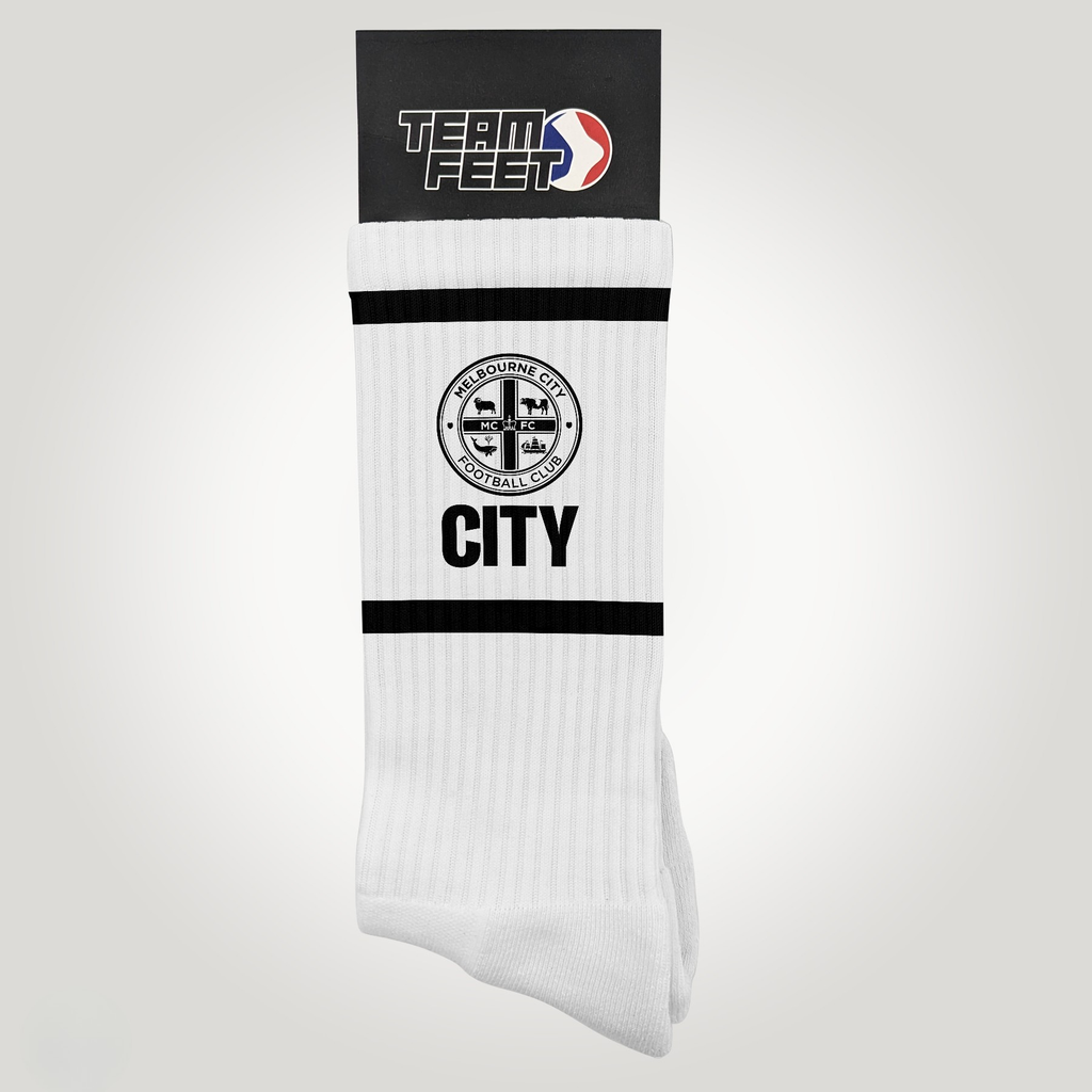 Melbourne City Core Crew Socks - White