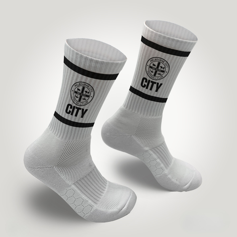 Melbourne City Core Crew Socks - White